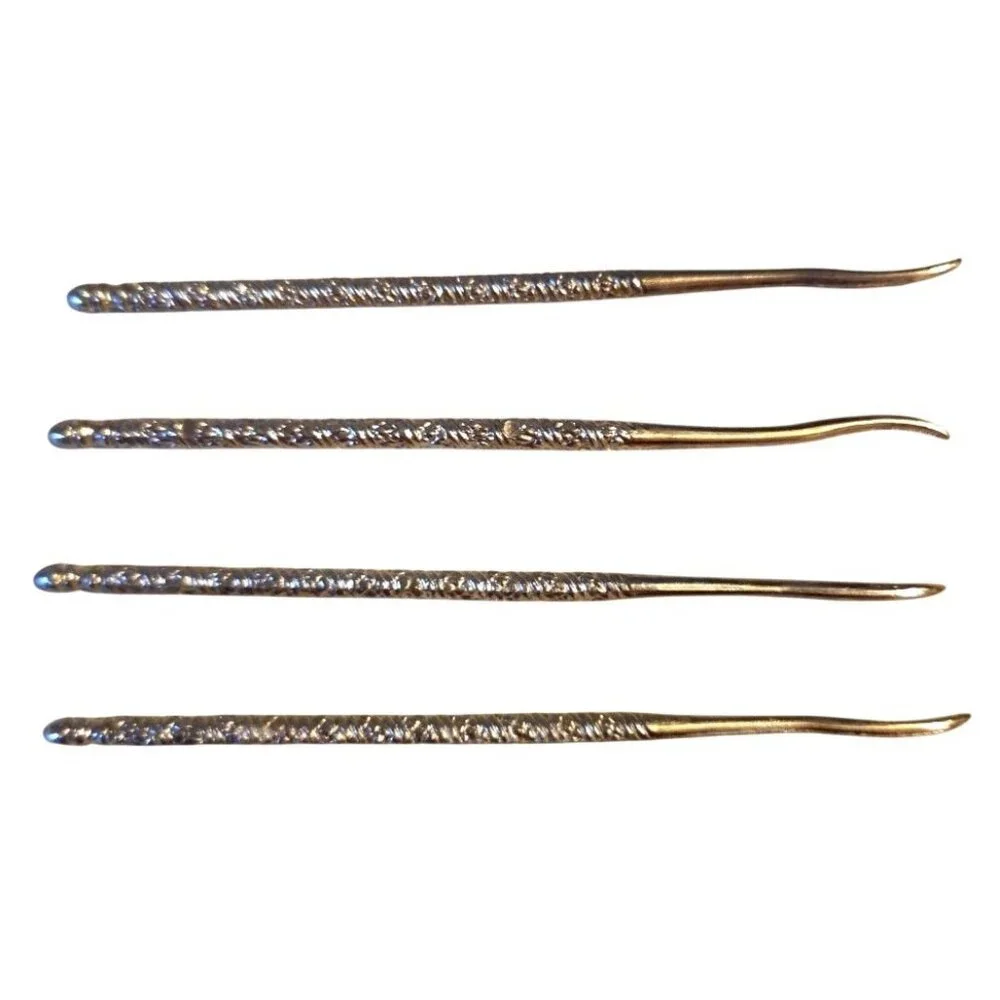 4 Nut Picks Silver-Tone Replacements Vintage